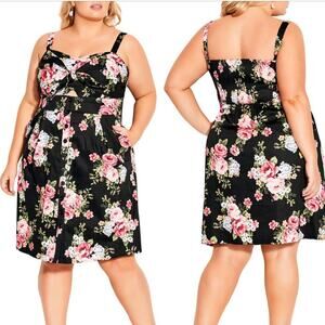 NEW NWT City Chic Sweet Retro Sleeveless Dress